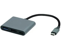 ROLINE Ekranas Adapteris USB Typ C - HDMI, USB 3.2 Gen 1 Typ A, Typ C PD