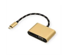 ROLINE GOLD Ekranas Adapteris USB Typ C - VGA + HDMI