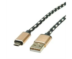 ROLINE GOLD USB 2.0 Kabelis Typ A ST - Micro B ST reversibel 0,8m