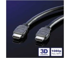 ROLINE HDMI High Speed Kabelis mit Ethernet, LSOH, juodas, 1 m