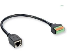 ROLINE Kabeladapter RJ45 Buchse zu Terminalblock, (Drucktasten), 30 cm