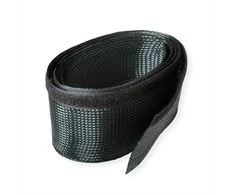 Roline ROLINE Żarna organizatorius su PVC audiniu kabelių tvarkymui, su Velcro, juoda, 2,5 m