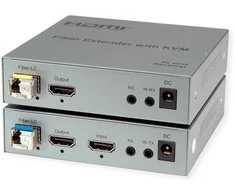 ROLINE KVM Verlngerung ber LWL, HDMI 4K, USB, 20 km