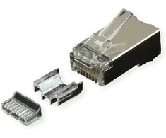 ROLINE Modular Plug geschirmt Cat.6A (Class EA), fr Massiv-/Litzendraht, 10 St.