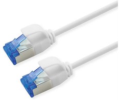 ROLINE Patchkabel Cat.6A (Class EA) S/FTP (PiMF), LSOH, PoE, wei, 1,5 m