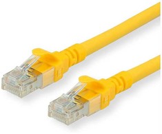 Roline ROLINE - Komutacinis kabelis - RJ-45 (M) į RJ-45 (M) - 20 m - UTP - CAT 6a - be halogenų, profiliuotas, daugiagyslis - geltonas (21.15.2729)