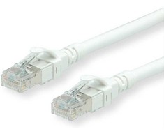 „Roline Patchcord“ – RJ45-2m – UTP – CAT 6a – be halogenų, suvyta – balta (21.15.2762)
