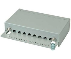 ROLINE Patchpanel 8 Ports Kat.5e Class D geschirmt grau