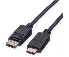 ROLINE RM DisplayPort Kabelis DP - HDTV, ST/ST, juodas, 1 m