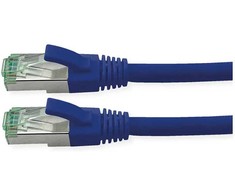 ROLINE RM Patchkabel Cat.6A S/FTP (PiMF), blau, 10 m