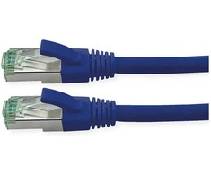 ROLINE RM Patchkabel Cat.6A S/FTP (PiMF), blau, 0,3 m