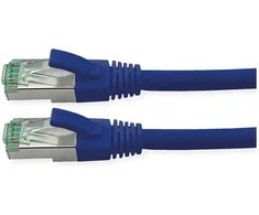 ROLINE RM Patchkabel Cat.6A S/FTP (PiMF), blau, 0,3 m