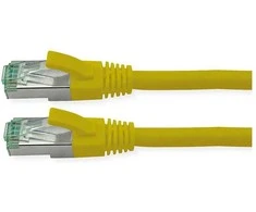 ROLINE RM Patchkabel Cat.6A S/FTP (PiMF), gelb, 0,3 m