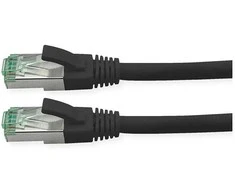 ROLINE RM Patchkabel Cat.6A S/FTP (PiMF), juodas, 0,3 m