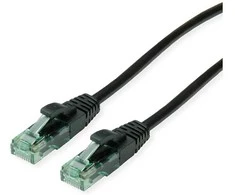 ROLINE RM Patchkabel Cat.6A UTP, juodas, 0,5 m