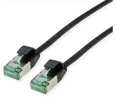 ROLINE RM U/FTP DataCenter Patchkabel Cat.6A (Class EA), slim, juodas, 0,5 m