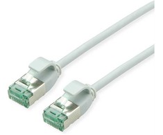 ROLINE RM U/FTP DataCenter Patchkabel Cat.6A (Class EA), slim, grau, 0,15 m