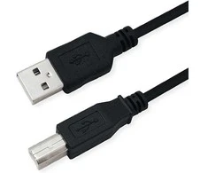 ROLINE RM USB 2.0 Kabelis, Typ A-B, juodas, 0,8 m