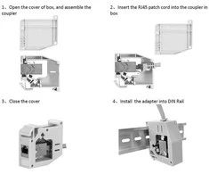 ROLINE Tragschienenadapter fur Keystone Module unbestuckt 180