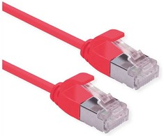 „Roline ROLINE F/UTP DataCenter Patch Cord Cat.6A“ (EA klasė), LSOH, labai plonas, raudonas, 0,3 m