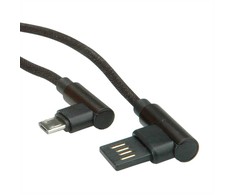 Roline USB-A – micro-B USB laidas 0,8 m Juodas (11.02.8720)