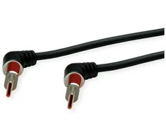 ROLINE USB 2.0 Kabelis Typ-C - Typ-C ST/ST 360 Rotation juodas / raudona 1m