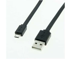 ROLINE USB 2.0 Kabelis, USB A ST - Micro USB B ST, juodas, 1 m