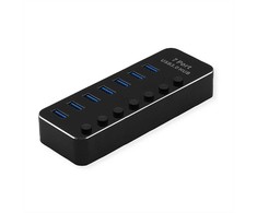 Roline USB HUB USB 3.2 Gen 1 šakotuvas, skirtas ROLINE nešiojamiesiems kompiuteriams, 7 atskirai perjungiami prievadai