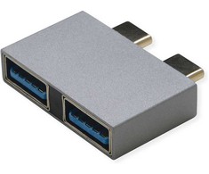Roline Adapteris USB 3.2 Gen 2, 2x USB typu C - 2x typu A, M/F, sidabrinė (12.03.2947)
