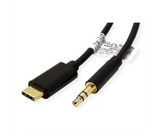 Kabelis USB Roline Adapteris USB typu C - 3,5 mm audio męski/żeński 3 m Juodas (12.03.3218)