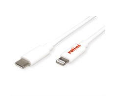 Roline USB-C – žaibo laidas, 1 m, baltas (11.02.8335)