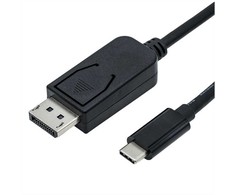 „Roline USB-C“ – „DisplayPort“ USB laidas, 1 m juodas (JAB-3752631)