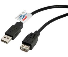 Kabelis USB Roline USB-A - USB-A 1.8 m Juodas (11.02.8948)