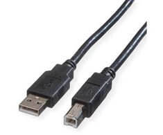 USB kabelis Roline USB-A - USB-B 1,8 m juodas (11.44.8818)