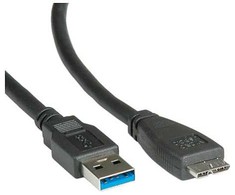 Kabelis USB Roline USB-A - micro-B 2 m Juodas (JAB-809446)