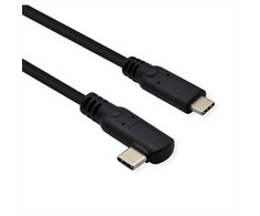 USB kabelis Roline USB-C - USB-C 1 m juodas (11.02.9075)