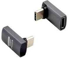 ROLINE USB4 Gen 3x2 Adapteris Typ C ST/BU, Aliuminio, 90, breit, silberfarben