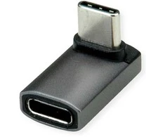 ROLINE USB4 Gen 3x2 Adapteris Typ C ST/BU, Aliuminio, 90, breit, silberfarben