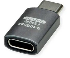 ROLINE USB4 Gen 3x2 Adapteris Typ C ST/BU, Aliuminio, gerade, silberfarben