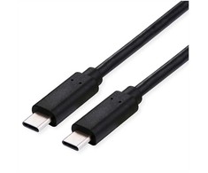 USB kabelis Roline USB-C - USB-C 1 m juodas (11.02.9104)