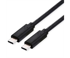 USB kabelis Roline USB-C - USB-C 0,5 m juodas (11.02.9091)