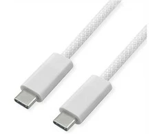ROLINE USB4 Gen3x2 Kabelis, C?C, ST/ST, 8K UHD-2, 40Gbit/s, 240W, wei, 1 m