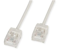 ROLINE UTP DataCenter Patchkabel Cat.6A (Class EA), LSOH, slim, extra kurzer Stecker, grau, 5 m