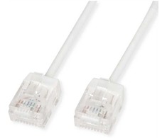 ROLINE UTP DataCenter Patchkabel Cat.6A (Class EA), LSOH, slim, extra kurzer Stecker, wei, 3 m