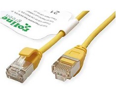 Roline ROLINE Žalias F/UTP DataCenter Patch Cord Cat.6A (EA klasė), LSOH, labai plonas, geltonas, 3 m