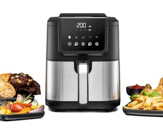Gruzdintuvė beztłuszczowa Rommelsbacher FRH 1500 XL (juodas / nerūdijantis plienas, 1500 vatų)