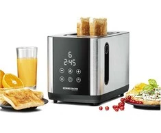Skrudintuvas Rommelsbacher Rommelsbacher Toaster Sunny TO 850 (nerūdijantis plienas/juodas, 800 vatų, 2 skrudintos duonos riekelėms)