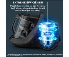 Dulkių siurblys Rowenta Žalias Force Cyclonic Effitech RO7C36, Bodenstaubsauger - juodas/pilka