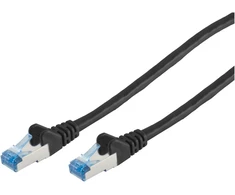 Patchcord Patchkabel CAT6a RJ45 S/FTP 0,5m Juodas