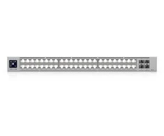Šakotuvas Ubiquiti komutatorius UniFi 16x2.5G RJ45/32x10G RJ45/4xSFP28 valdomas PoE++ 1080W 19" montuojamas į lentyną, 1,3" jutiklinis ekranas